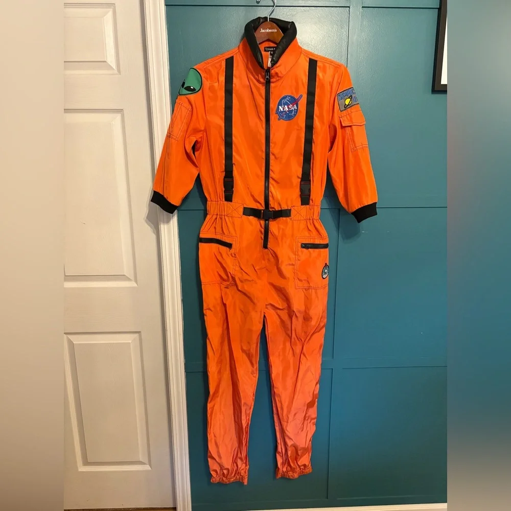 Dolls Kill Orange NASA Jumpsuit Costume Women’s Size XL - Picture 1 of 5
